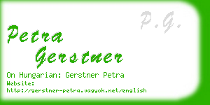 petra gerstner business card